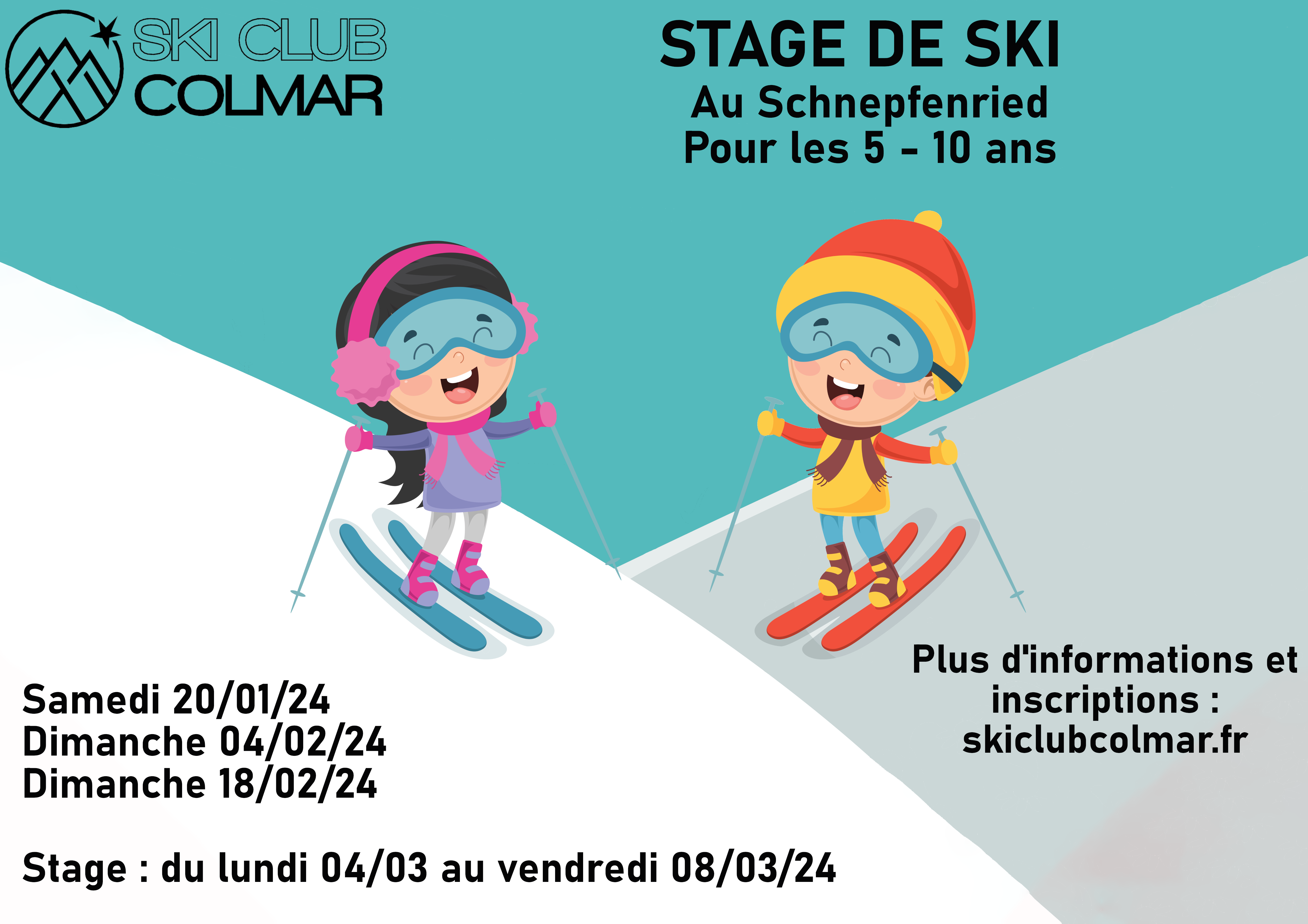 Stage de ski enfants 2024 - Ski Club Colmar
